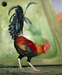 Popinjay, detal z kogutem, 1987